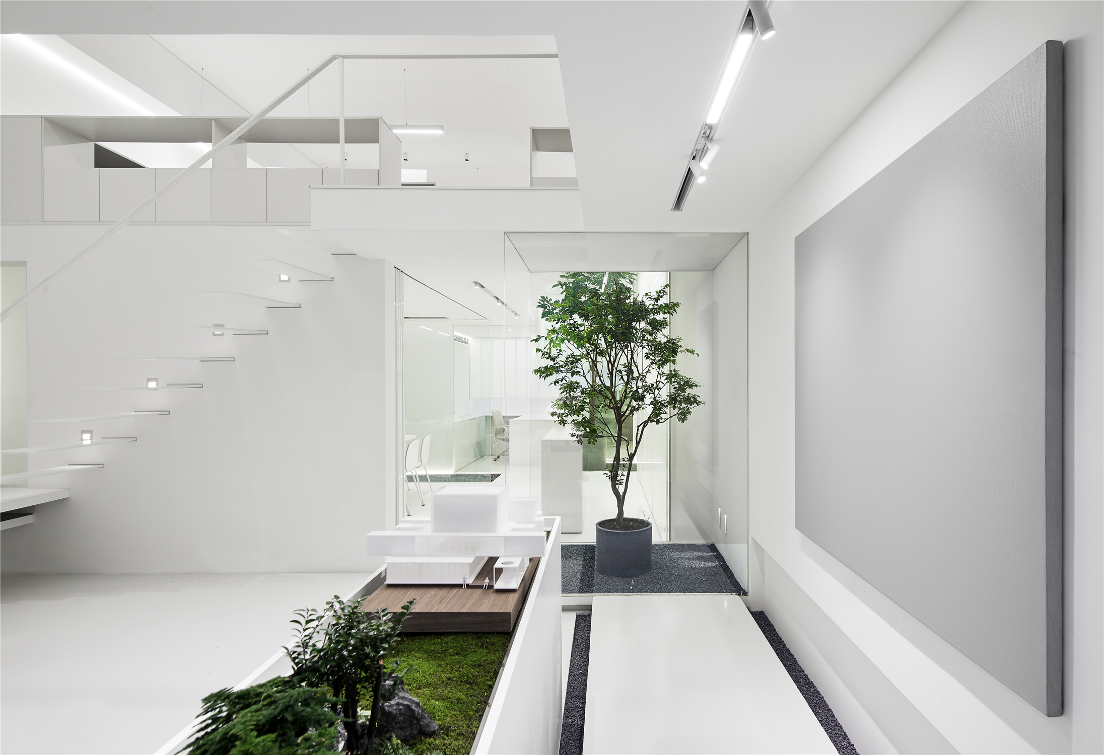 上海辦公室裝修極簡風格裝修設(shè)計效果圖-第4張圖片-上海古都建筑設(shè)計集團