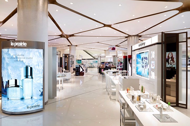 上海辦公室裝修化妝品展廳設(shè)計-第5張圖片-上海古都建筑設(shè)計集團(tuán)