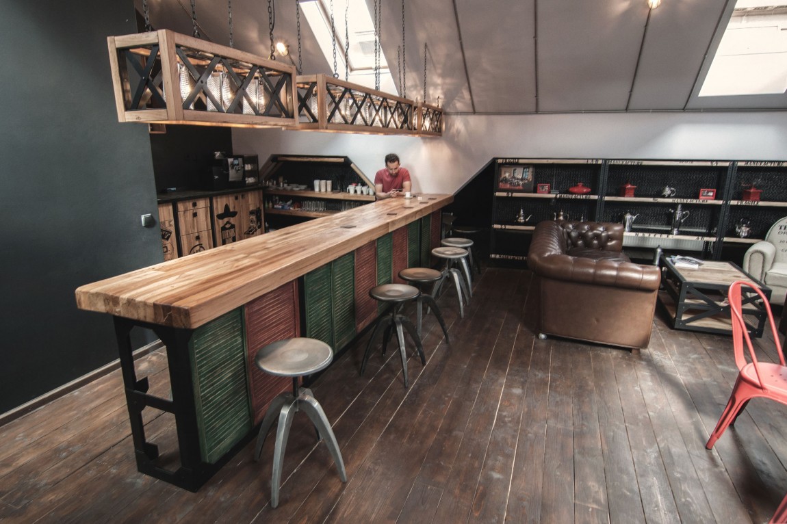 浦東新區(qū)120平工業(yè)風咖啡廳裝修設(shè)計-第13張圖片-上海古都建筑設(shè)計集團