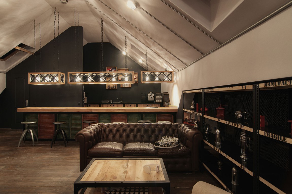 浦東新區(qū)120平工業(yè)風咖啡廳裝修設(shè)計-第15張圖片-上海古都建筑設(shè)計集團