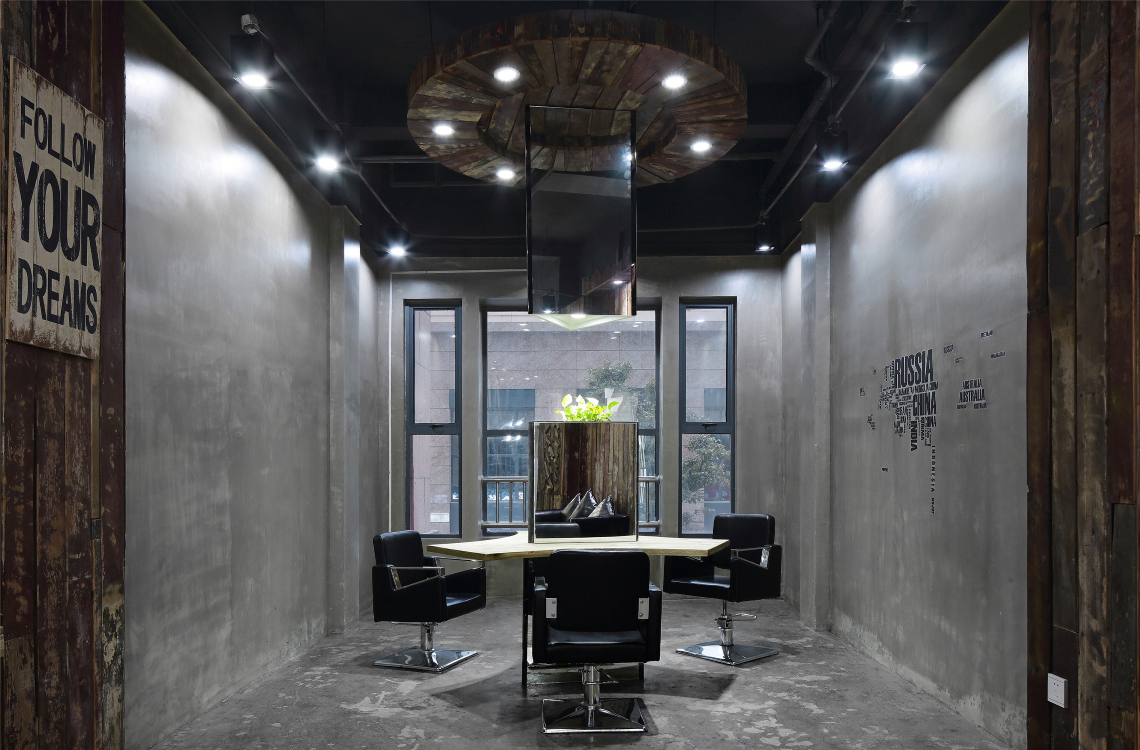 簡約理發(fā)店裝修設(shè)計效果圖-第6張圖片-上海古都建筑設(shè)計集團