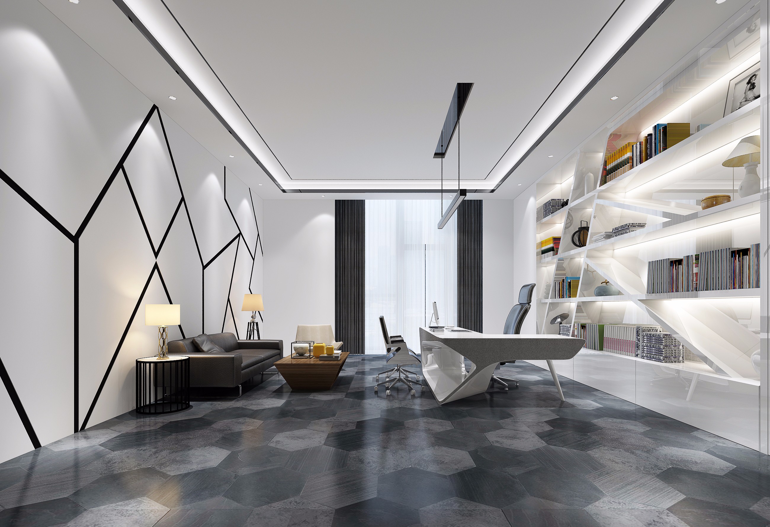 簡潔高檔辦公室裝修設(shè)計-第1張圖片-上海古都建筑設(shè)計集團(tuán)