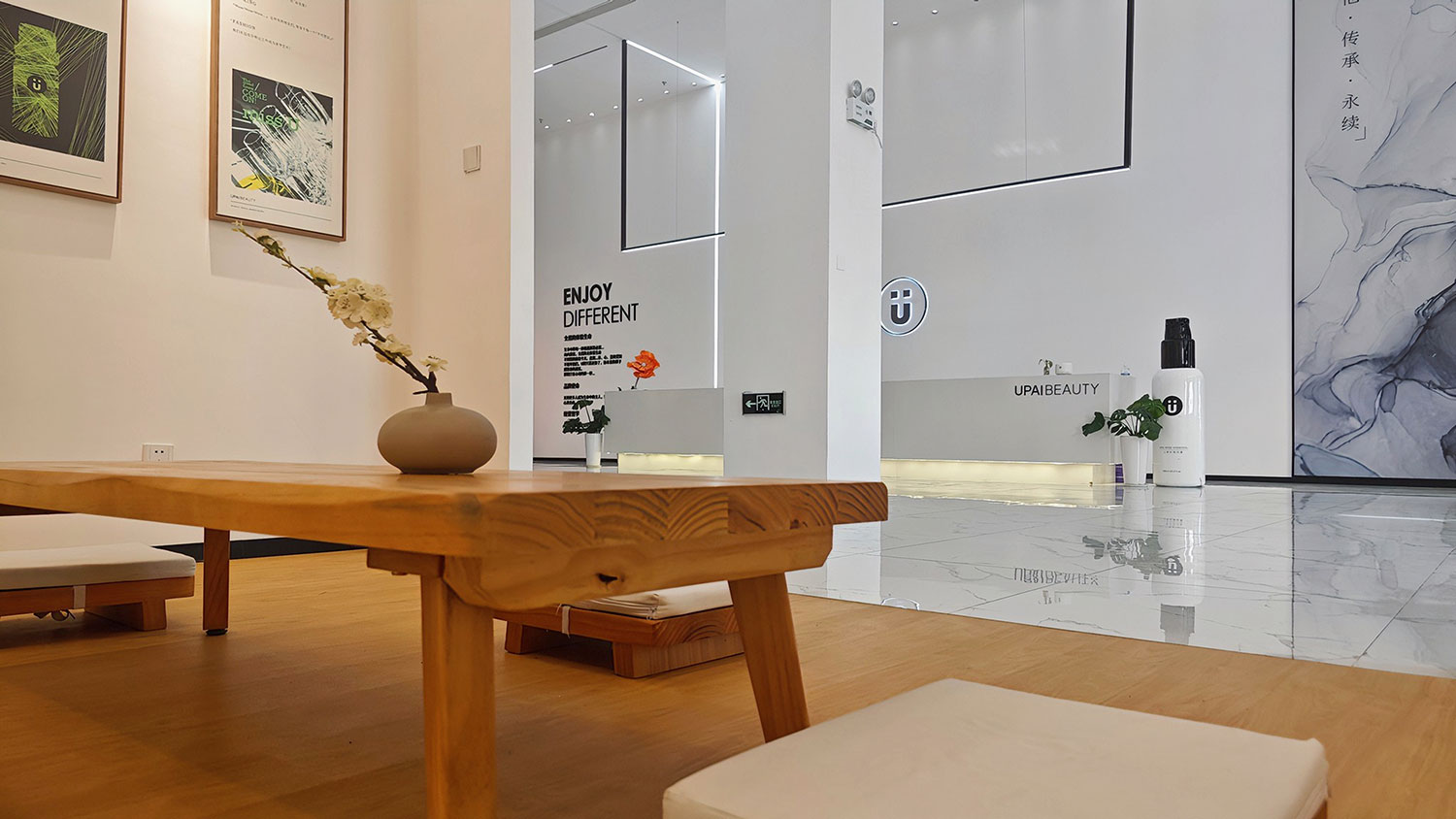 虹口1900生物科技公司辦公場所裝潢設(shè)計-第4張圖片-上海古都建筑設(shè)計集團(tuán)